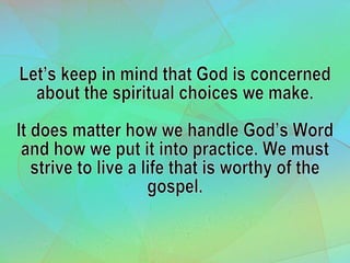 1 Choices Have Consequences 2 Thessalonians 1