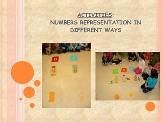 ACTIVITIES : NUMBERS REPRESENTATION IN DIFFERENT WAYS