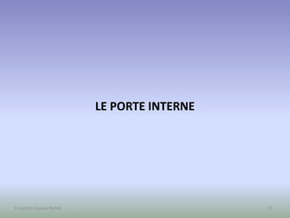 LE PORTE INTERNE
37A cura di Jacques Bottel
 