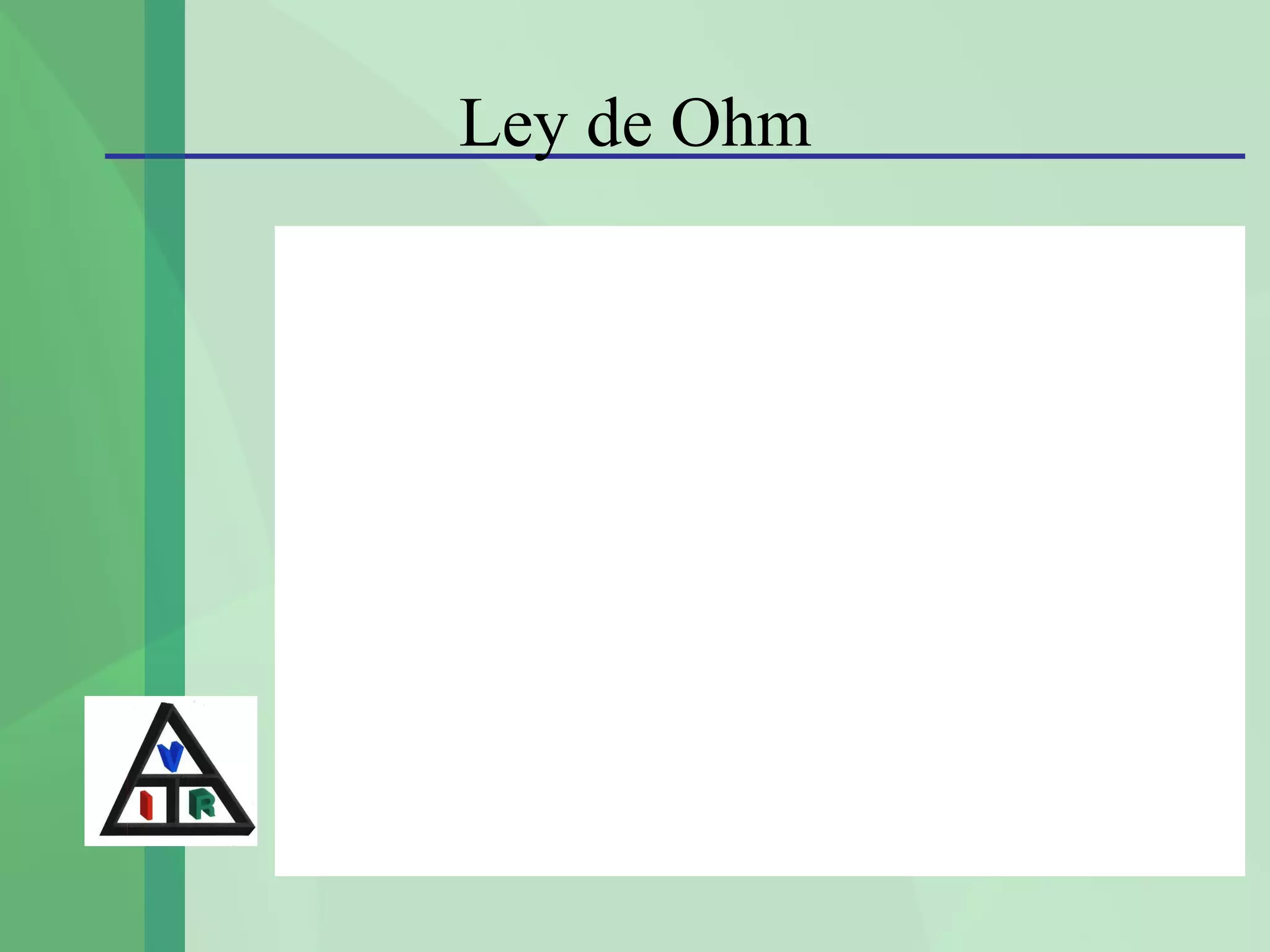 Ley de Ohm
 