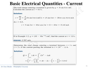 11
Dr. Firas Obeidat – Philadelphia University
Basic Electrical Quantities - Current
 