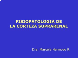 FISIOPATOLOGIA DE
LA CORTEZA SUPRARENAL
Dra. Marcela Hermoso R.
 