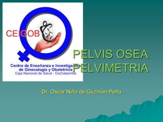 PELVIS OSEA
PELVIMETRIA
Dr. Oscar Niño de Guzmán Peña
 