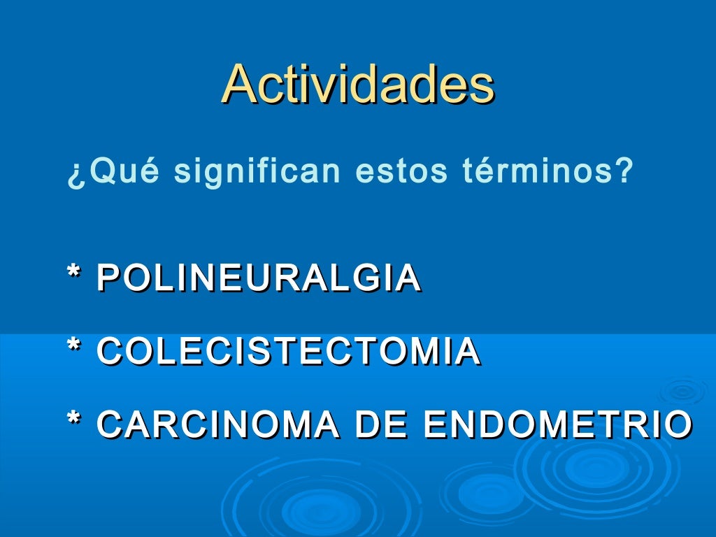 Terminología Médica Primera Clase