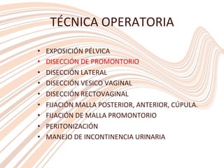 Colposacropexia Sociedad Venezolana de Cirugía