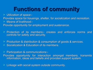 Functioning Community community introduction, characteristics, principles | PPT
