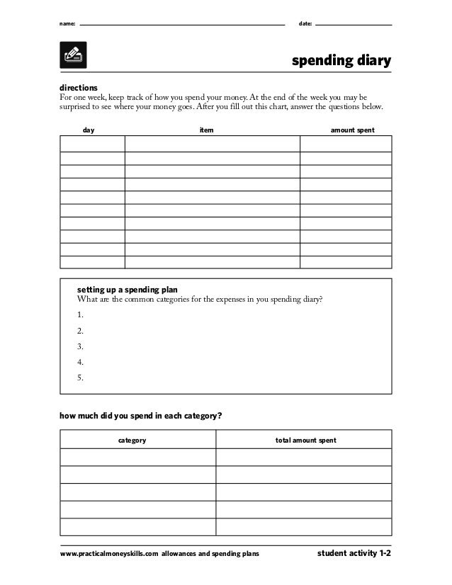 student activity book money
