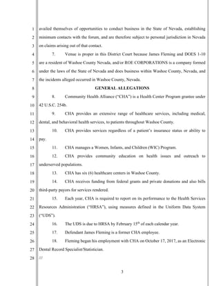 Community Health Alliance in Reno sues former employee (original complaint)  | PDF