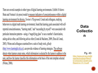 Data
Collectio
n

Pg. 43
http://www.ed.gov/edbl
ogs/technology/files/2
013/02/OET-Draft-GritReport-2-17-13.pdf

 