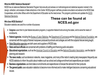 These can be found at
NCES.ed.gov

 