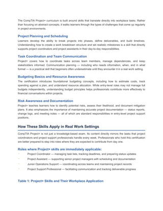 How CompTIA Project+ Builds Practical Project Skills for Beginners | PDF