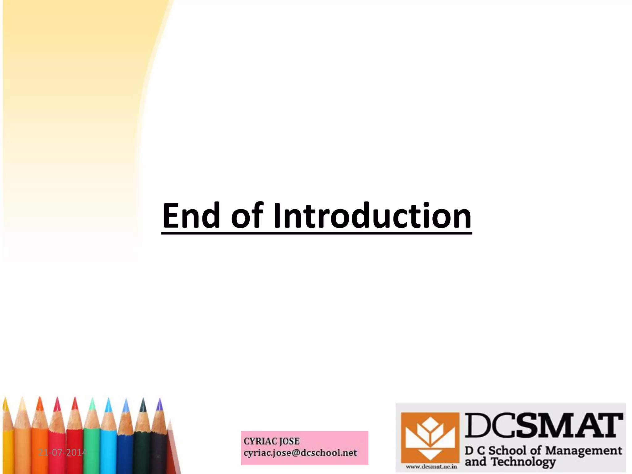 Mba computer application in business intro ppt