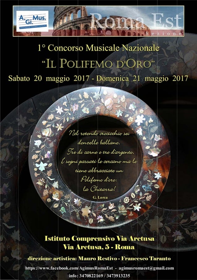 1 Concorso Il Polifemo Doro Maggio 2017