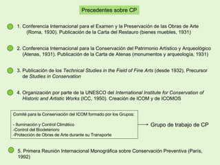 La conservación preventiva y el plan nacional de conservación preventiva de 2011