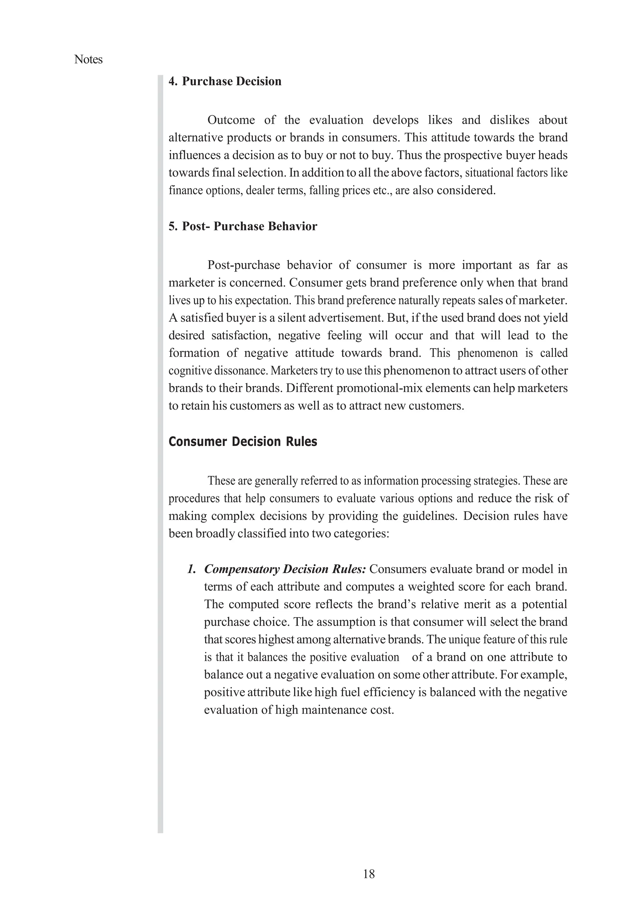 Consumer behaviour marketing management notes pdf