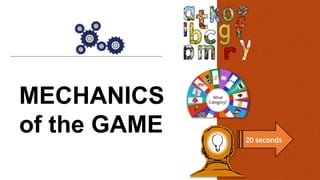 MECHANICS
of the GAME 20 seconds
 