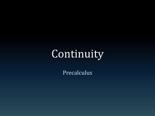 Continuity Precalculus 