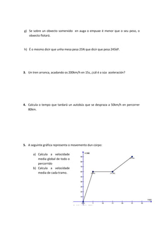 g) Se sobre un obxecto somerxido en auga o empuxe é menor que o seu peso, o
   obxecto flotará.



h) É o mesmo dicir que ...