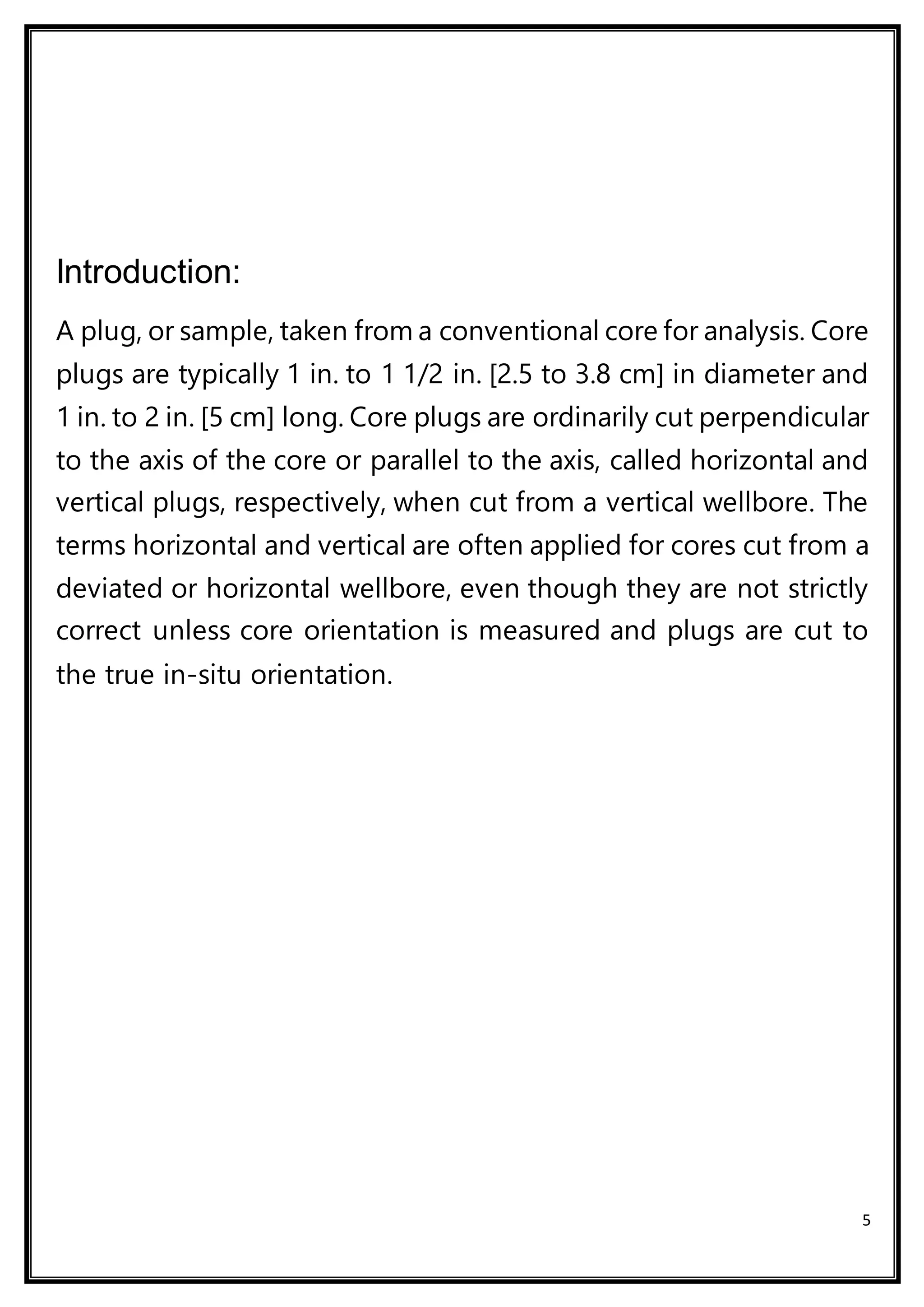 Core plug test | DOCX