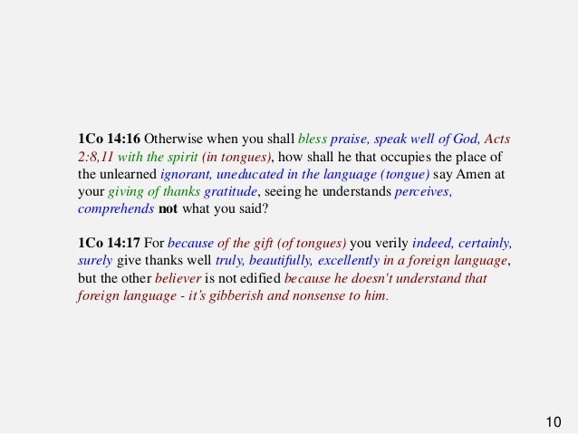 1 Corinthians 14 Commentary