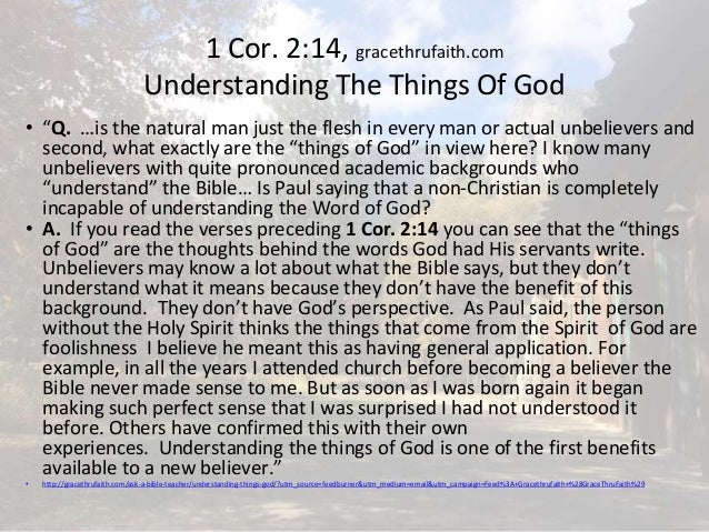 1 Corinthians 2 Heaven Illumination Of The Holy Spirit