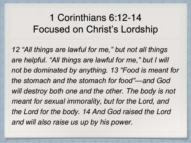 1 Corinthians 612 20 Glorifying God Believers Honor God