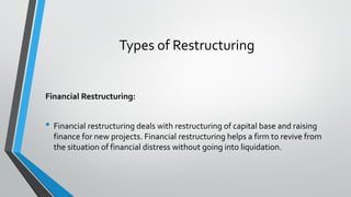 1 Corporate Restructuring Meaning and concept | PDF