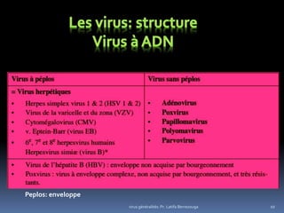virus généralités: Pr. Latifa Berrezouga 10
Peplos: enveloppe
 