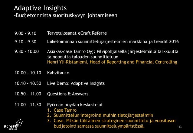 Rullaava ennustaminen budjetointi