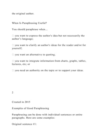 1 Created in 2015 GUIDELINES FOR PARAPHRASING SOUR.docx