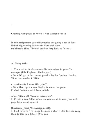 1 Creating web pages in Word (Web Assignment 1) .docx