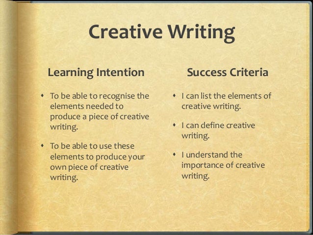 what the importance of creative writing