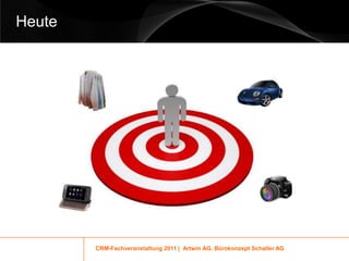 Heute




        CRM-Fachveranstaltung 2011 | Artwin AG, Bürokonzept Schaller AG
 