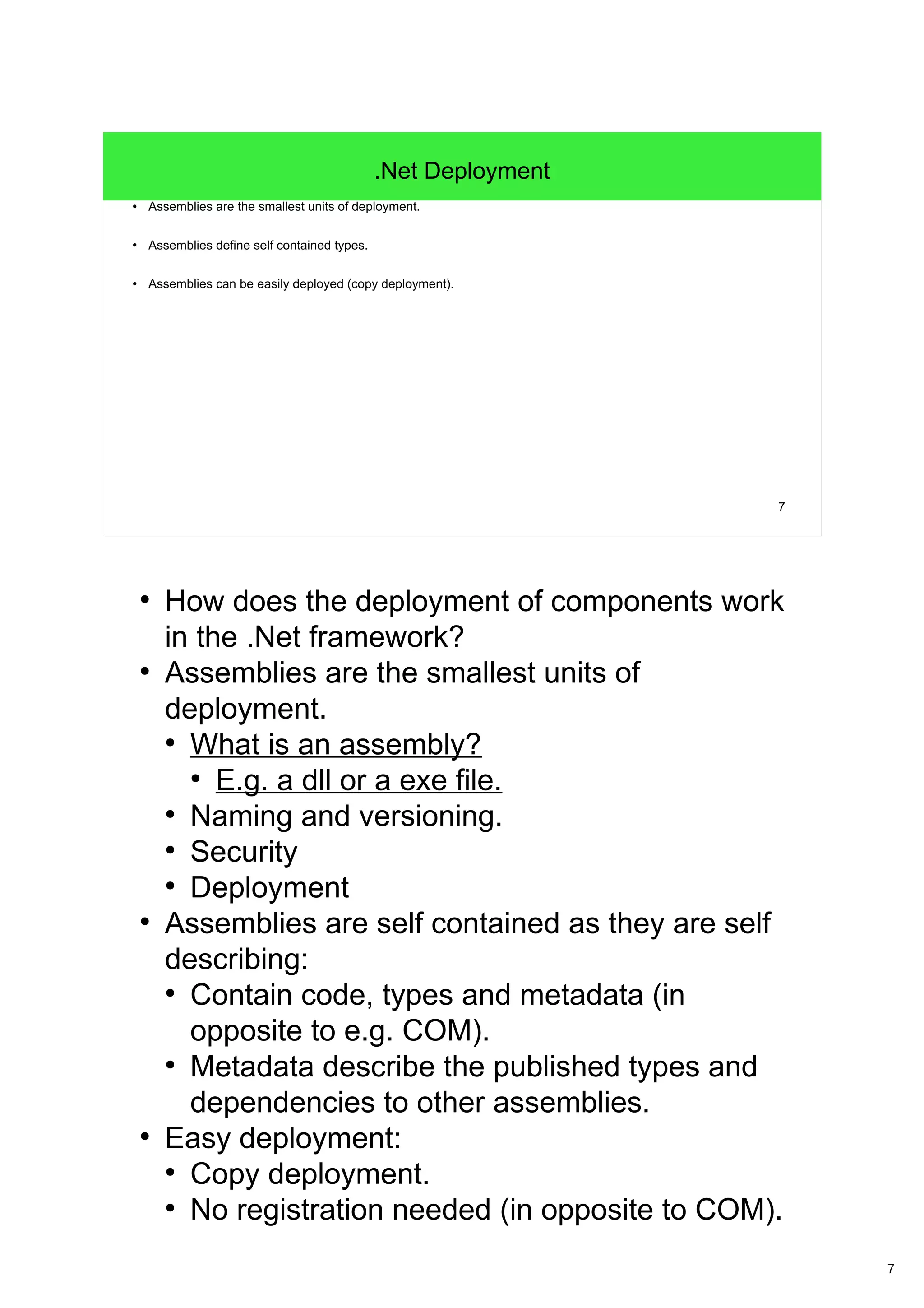 7 F# 3 c#light open System open System.IO open System.Text.RegularExpressions if 2 >= Environment.GetCommandLineArgs().Length then let parseRex = new Regex(@"[^""]*""(?<appName>[^""]*)""s*((?<versionNo>[^(]*))") // open and check file, read the lines, parse and process the data, output the processed data to console File.ReadLines(Environment.GetCommandLineArgs().GetValue(1).ToString()) |> Seq.map(parseRex.Match) |> Seq.filter(fun theMatch -> theMatch.Success) |> Seq.sortBy(fun theMatch -> theMatch.Groups.Item("versionNo").ToString()) |> Seq.map(fun theMatch -> theMatch.Groups.Item("appName").ToString(), theMatch.Groups.Item("versionNo").ToString()) |> dict |> Seq.sortBy(fun item -> item.Key) |> Seq.iter(fun item -> printfn "App: %s, Latest Update: %s" item.Key item.Value) ● This programming language has a completely different but very compact syntax (in this example), in comparison to the other languages being presented. Often examples in F# are "head blowing" to show the compactest syntax (this was also done deliberately in this example). We can also code F# programs to solve real life problems with well-known control flow constructs (like if-branches and for-loops). ● In F# whitespaces are significant (off-side rule), if the #light compiler directive is set. Otherwise a more verbose, but whitespace-agnostic syntax has to be used (featuring keywords like begin and end). ● F# is a so-called functional programming language. - Programming constructs don't work like a bunch of statements, rather do they describe the result of the operation, w/o any side effect. ● In F# all symbols (they are even called values) are immutable by default! ● F# is also special as is it is very typesafe. For almost all kinds of conversions explicit conversions or casts are required. - On the other hand this is rarely required, as F# has great support for type inference. ● Such languages are often used in Artificial Intelligence (AI) and the programming of interpreters and compilers, for what F# provides special tools. ● F# is open source. ● F# can also be used as scripting language. 