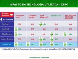 IMPACTO DA TECNOLOGIA UTILIZADA = ZERO 
Comissionamento com SSuusstteennttaabbiilliiddaaddee 
 