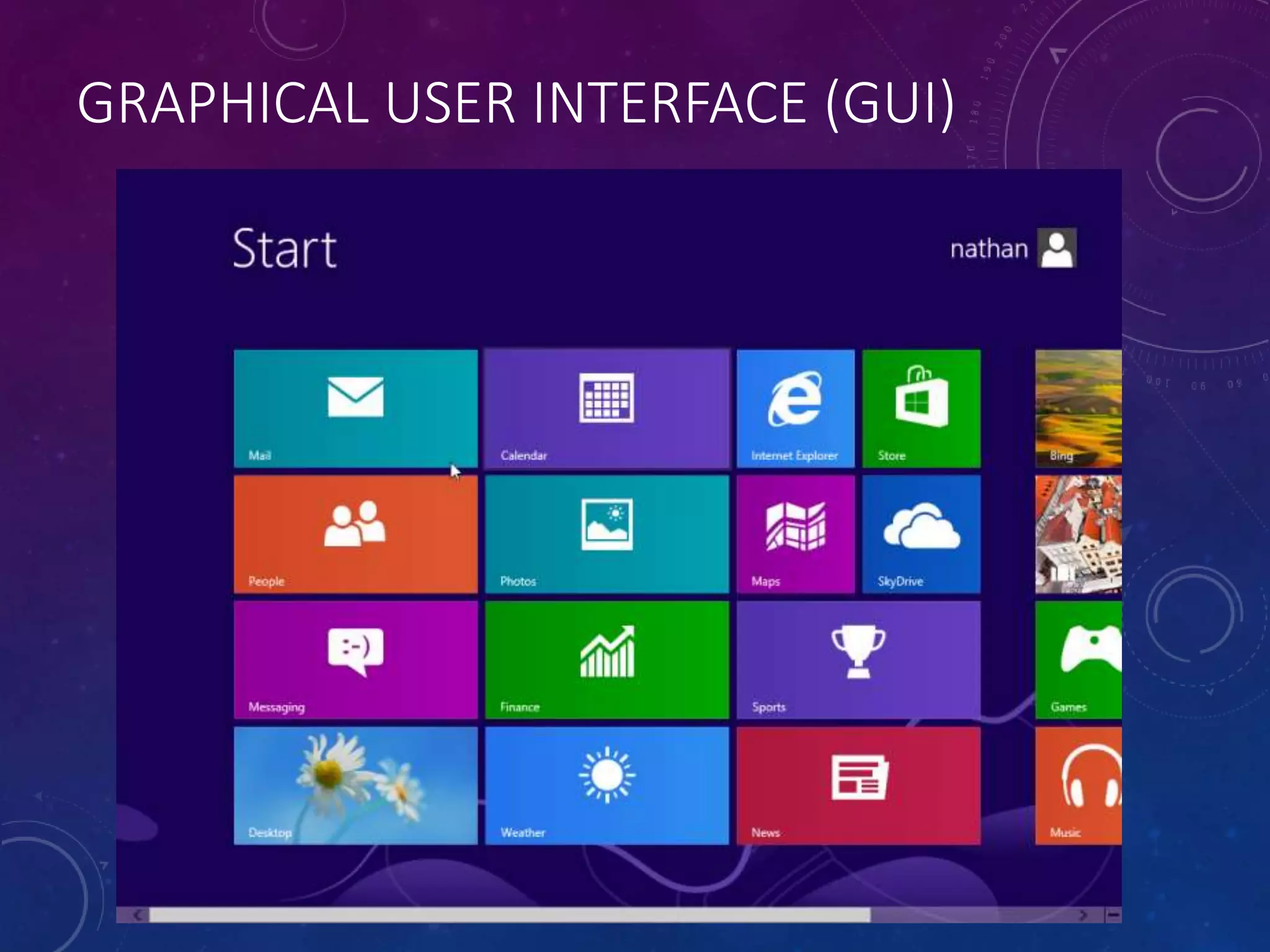 GRAPHICAL USER INTERFACE (GUI)
 