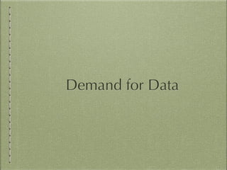 Demand for Data
 