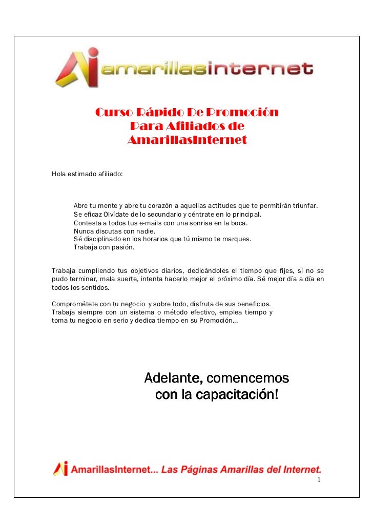 Curso de Promocion de Amarillas Internet