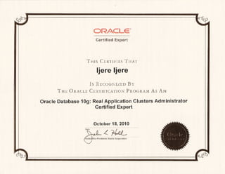 Oracle 10g- RAC Expert