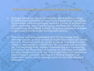 Cad design Portfolio | PPTX