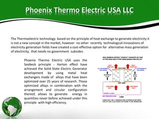 Phoenix Thermo Electric LLC English #1 | PPTX