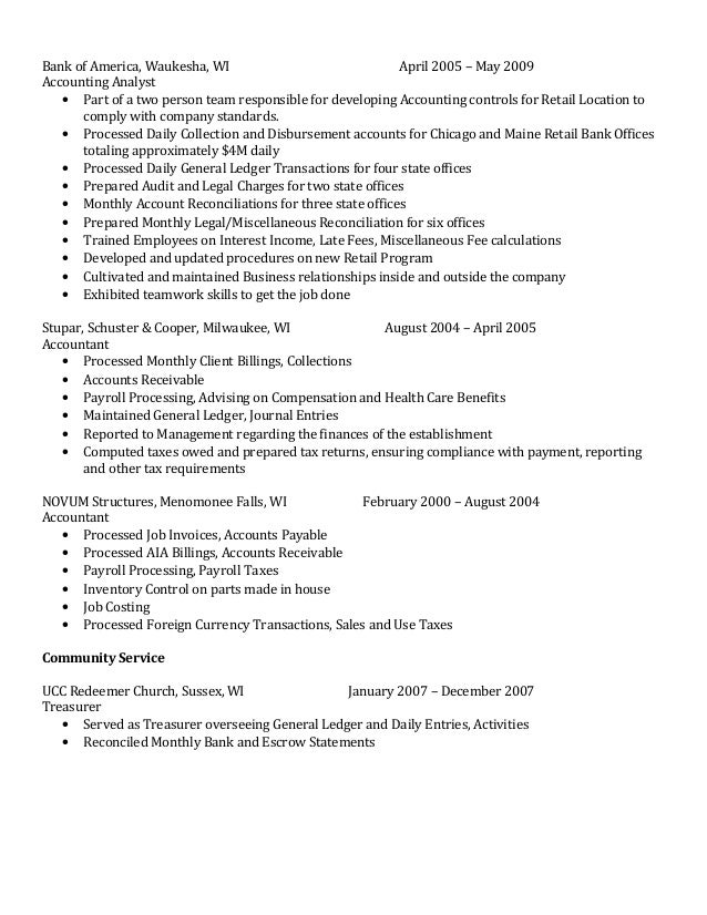 bank perform resume reconciliation Resume Professional 2015 Updated