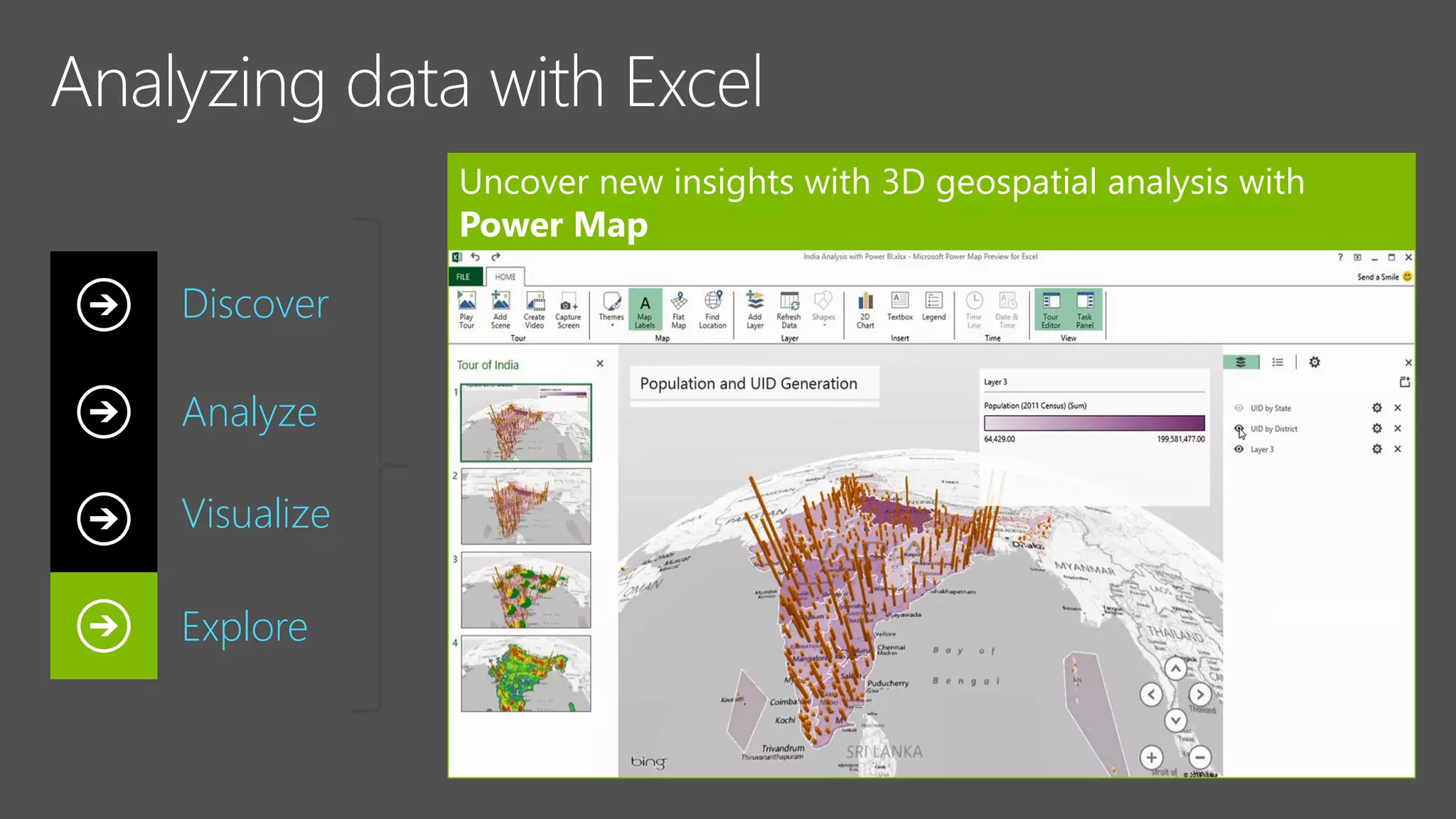 Discover
Analyze
Visualize
Explore
 