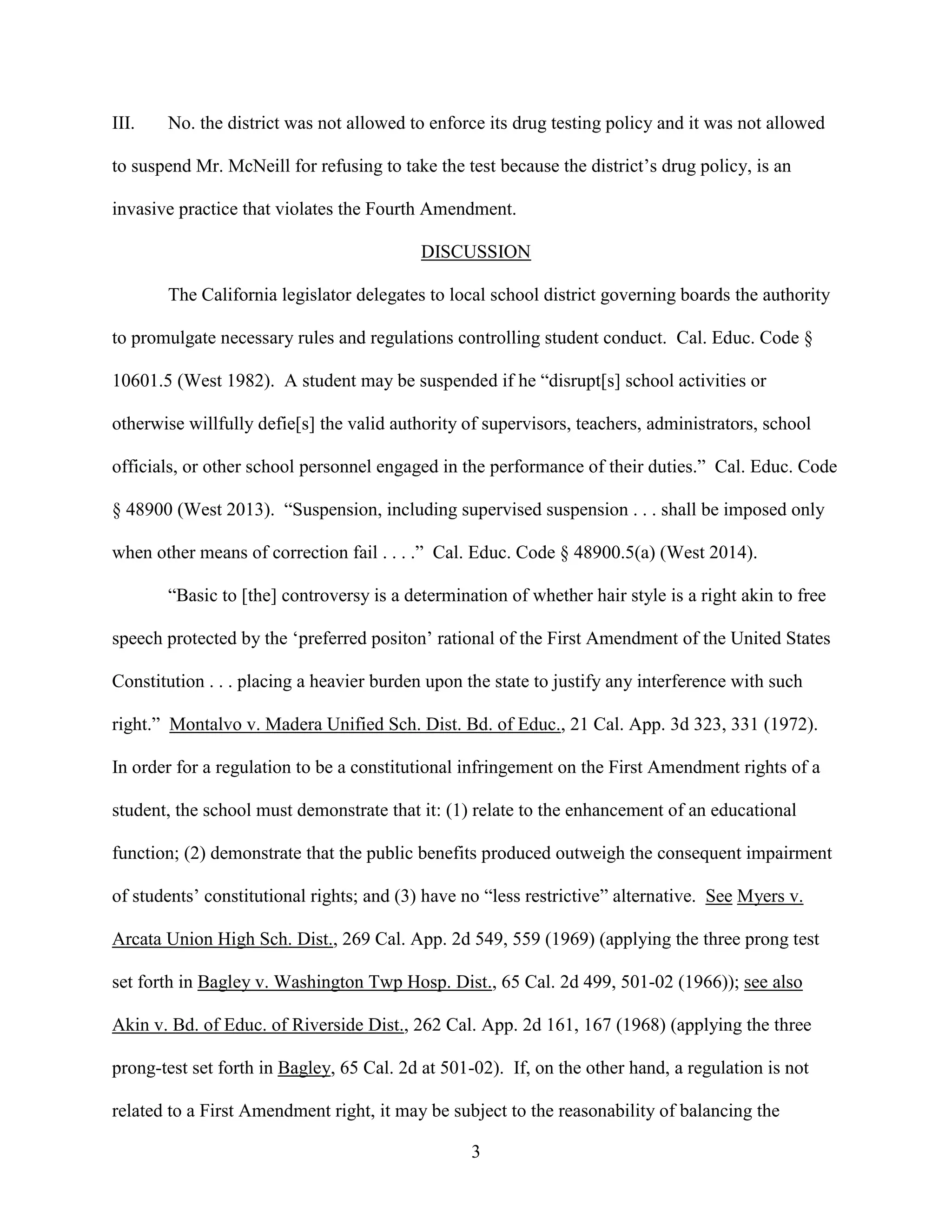 Law School Writing Sample - Interoffice Memorandum