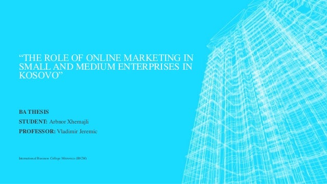 Marketing in small and medium enterprises thesis