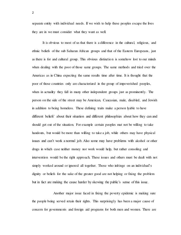 essay on poverty