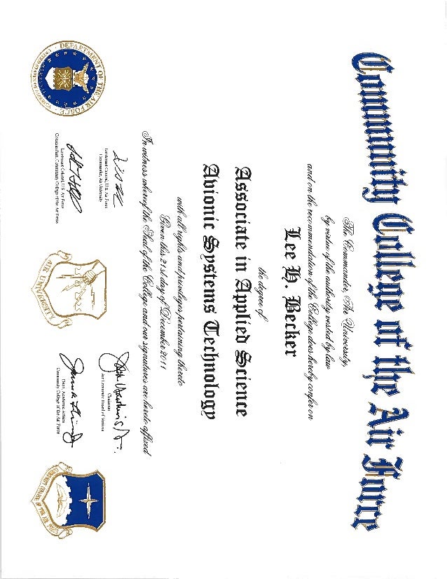 CCAF Avionics Diploma