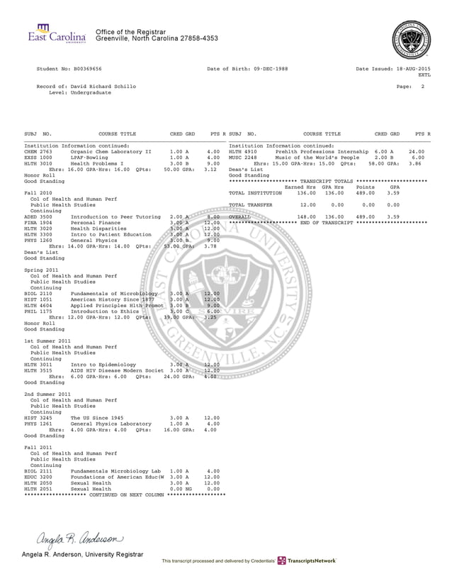 Schillo, David Transcripts | PDF