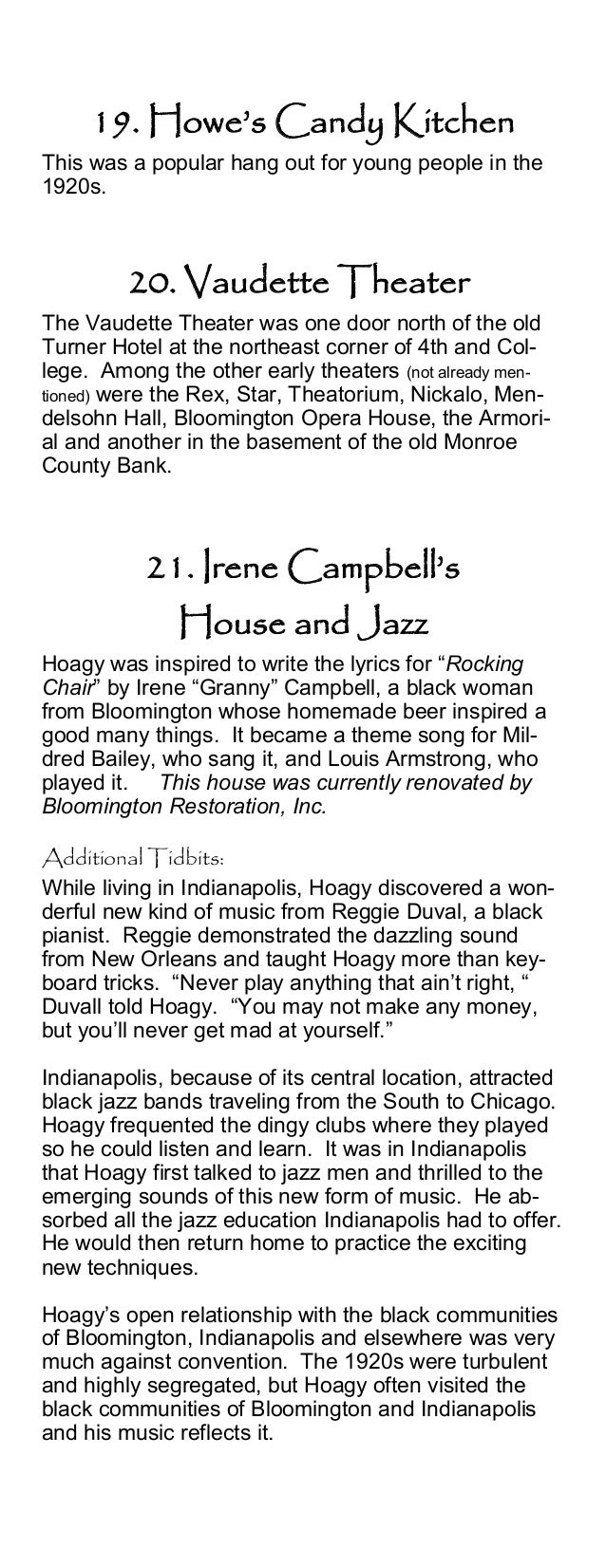 Carmichael Jazz Self G Brochure Carmichael Jazz Self G Brochure