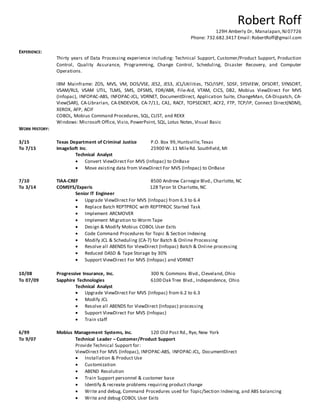 Robert Roff Resume | PDF